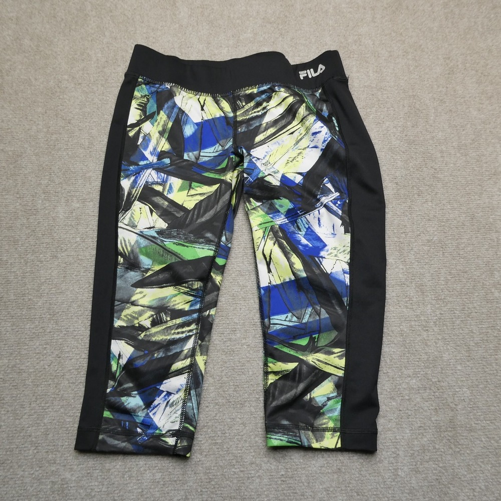Fila Sport Leggings Womens‎ Small Compression Yoga Pants Colorful Geometric